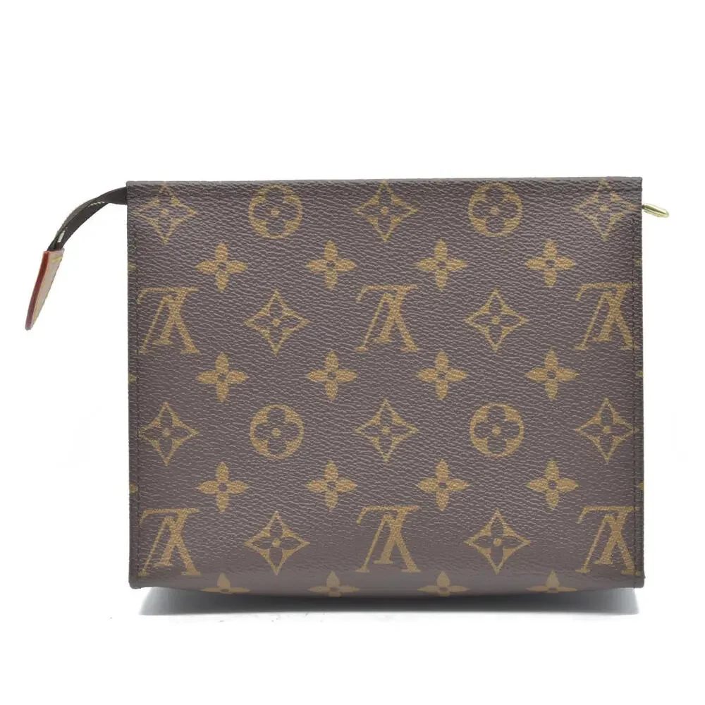 $885 Louis Vuitton Monogram Toiletry Pouch 19 Red RFID